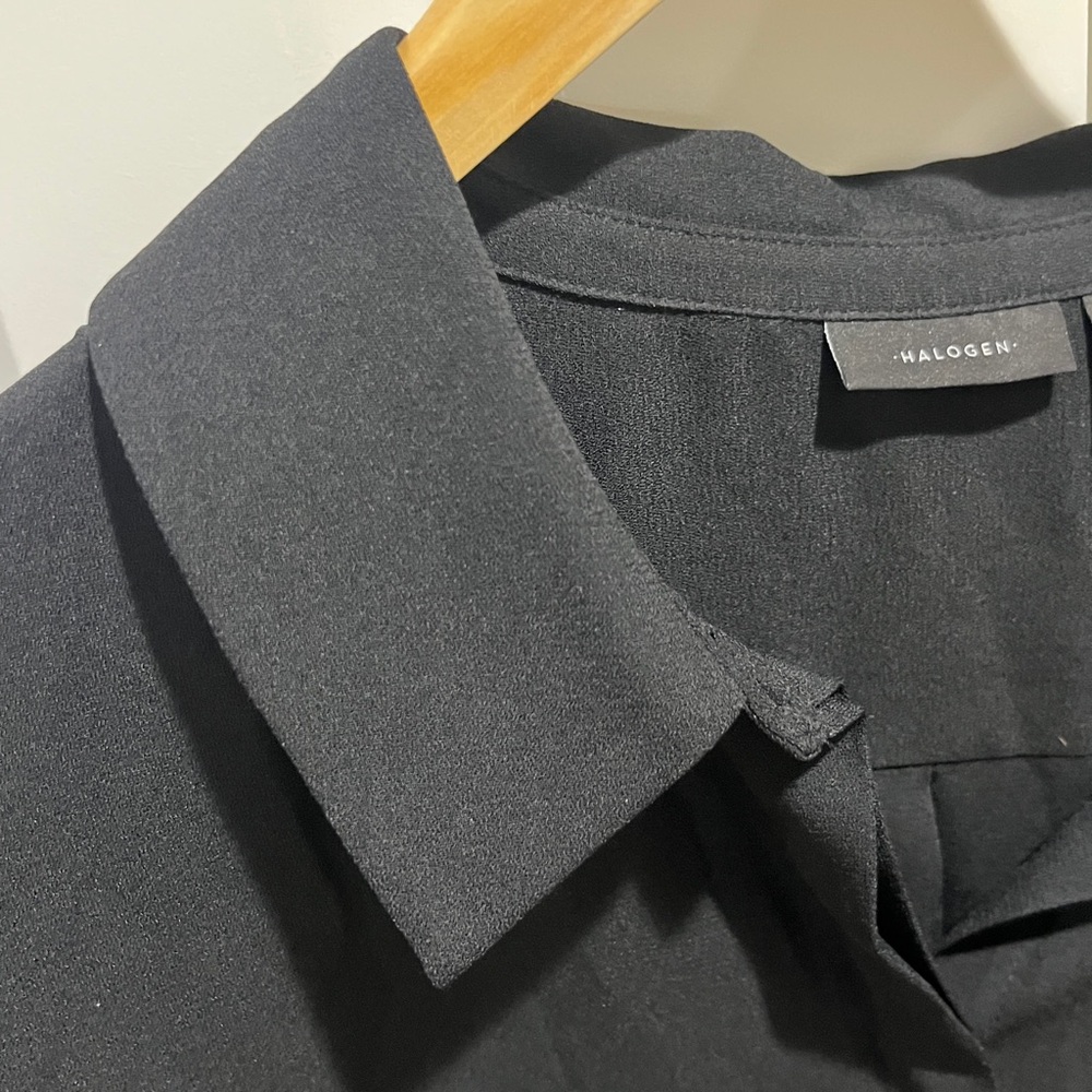 Halogen Black Button-Down Blouse - Picture 2 of 4